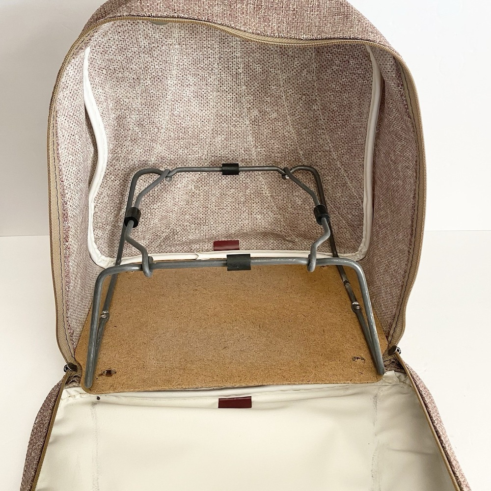 Vtg Brunswick Bowling Bag Retro Single Ball Rack Lavender Textile Inserts - Picture 11 of 13